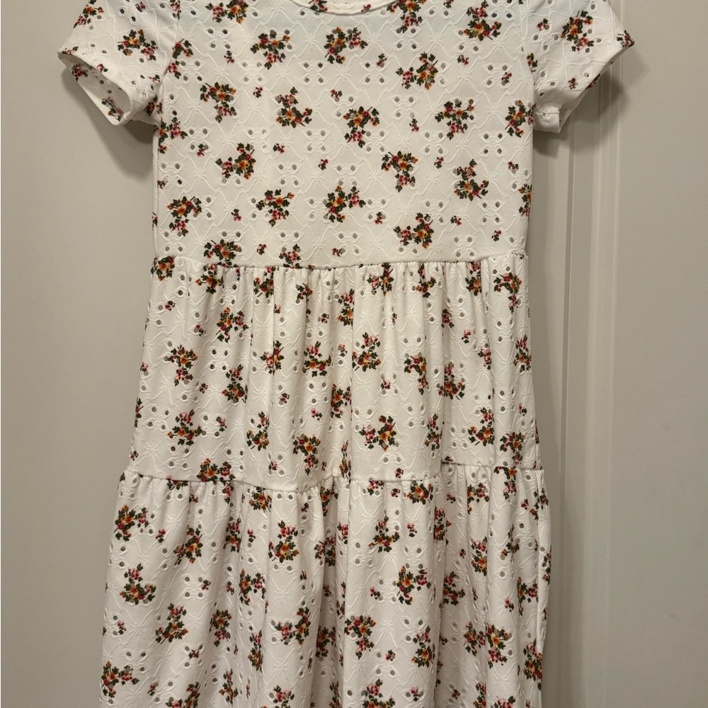 White Airy flow Sundress with white slit underneath.